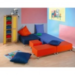 Sitzelemente-Set, bestehend aus  5 Elementen und 5 Kissen, 